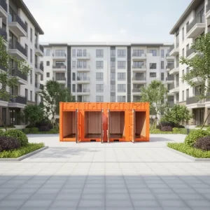 Multi Doors Portable Self Storage Container for Outdoor Commercial Use