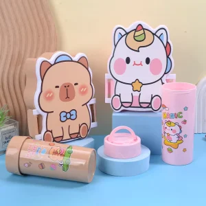 Multi Function Large Capacity Heatable Plastic Lid Cute Portable Durable 3 Compartments Easy Clean Safe Materials Lunch Box