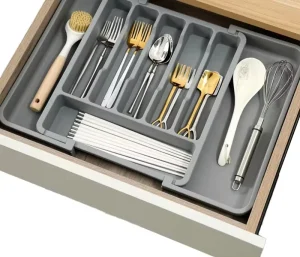 Multi Layer Separation Kitchen Cutlery Storage Box Double Pull Drawer with Tools Cabinets Organizer Tools Storage Cabinet