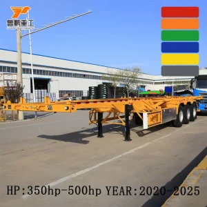 Multi Size Compatible 3 Axle Container Chassis Fits 20ft 40ft & 45ft Standard Shipping Containers