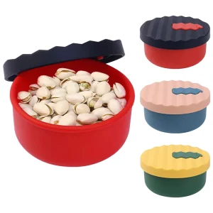 Multi Use Eco friendly BPA Free Silicone Bowl Reusable Heatable Leak Proof Food Storage Pizza Dough Proofing Box 700ml Lids