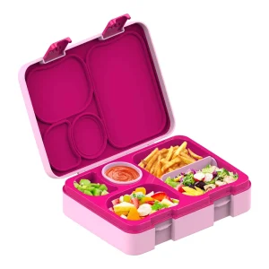 Multicompartments Portable Single Layer Silicone Tritan Bento Box for Kids Microwave Safe Leak proof Freshness Preservation