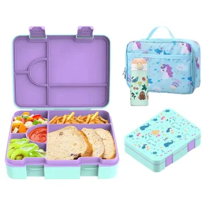 Muti compartment Cute Lunch Boxes for Kids Microwave Safe High capacity