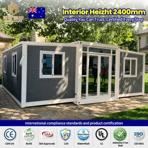 NCC Compliant AU Standard Luxury 20ft 40ft Prefabricated Expandable Container House Modular Tiny Home Granny Flat Studio