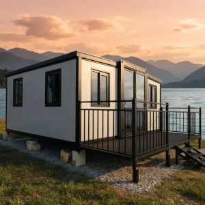 NNS CH01 002 Waterproof Breathable Expandable Modern Design Sandwich Panel Container Building Prefabricated House Villa