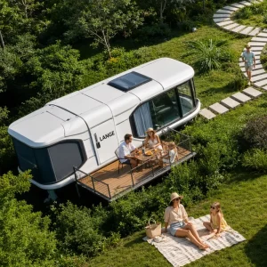 Nature Inspired Space Capsule House Prefabricated House Eco Friendly Materials Modular Habitat For National Park Retreat