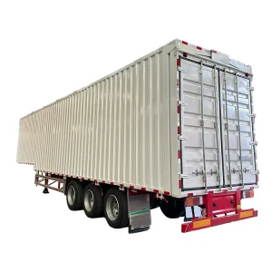 New 3-axle Fully Enclosed Cargo Container Dry Box Semi-trailer 60 Ton Cargo Container Truck