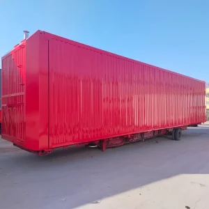 New 4 axle Fully Enclosed Cargo Container Dry Box Semi trailer 130 Cubic Van Semi Trailer for Sale