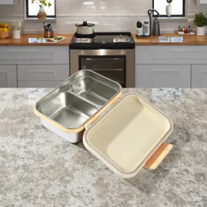New Design Flip Top Stainless Steel Inner Lunch Box Versatile Stainless Steel Bento Box Practical Lunch Box