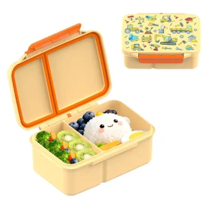 New Design Leakproof Compartments Kids Bento Lunch Box with 304 Stainless Steel Food Jar Container for Kids Student Picnic