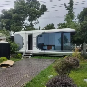 New Design Modular Light Steel Capsule Tiny House with Kitchen & Bathroom Quick Assembly Luxury Villa for Hotel Use