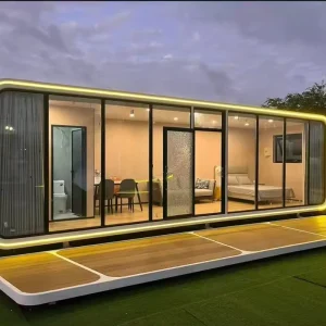 New Design Trend Apple Cabin Prefabricated Tiny House Homes Movable Shed Pod Dome House Apple Cabin With Pre installed Bathroom