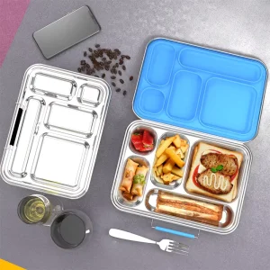 New Style 304 2.5 Compart Stainless Steel Compartment Airtight Food Container Leakproof Bento Lunch Box