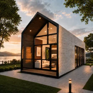 Nordic Style Modern LGS Structure Prefab Modular Tiny House Fully Furnished Prefabricated Home for Hotel Resort Projects