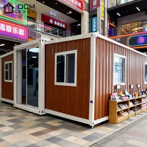 OCM 20 40ft Expandable Container House Prefabricated Modular Tiny Home 2 Bedroom Backyard Granny Flat Folding House for US