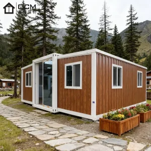 OCM 20ft Expandable Container House Modern Prefabricated Modular Home for Germany France Market Luxury Portable Tiny House Cabin