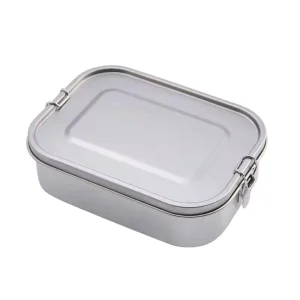 OEM Factory 304 Stainless Steel Rectangular Airtight Lunchbox Tiffin with Lids Snack Food Storage Container