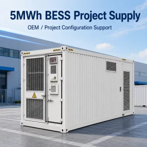 OEM ODM 5MWh BESS Energy Storage Container Project Supply with Optional Turnkey Support PCS EMS Integration Configuration