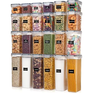 OEM Plastic Food Storage Containers with Lids Kitchen and Pantry Organization Canisters