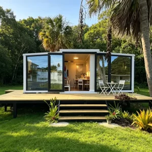 OEM Prefabricated Houses Container Frames Detachable Code Compliant Prefab 40ft Container House Tiny Home