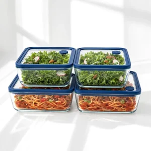 OEM Tempered High Borosilicate Glass Lunch Box with BPA Free Lids Oven Safe Bento Container for Promotional Giveaways