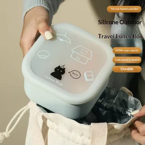 Office Workers Thermal Square Lunch Box Household Food Preserving Container Microwave Safe Portable Silicone Sealed