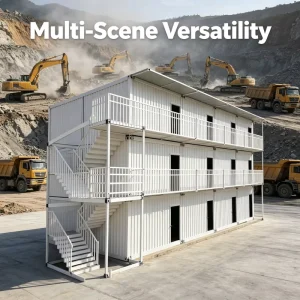 Oil Camp Prefabricated Movable 20ft Flat Pack Container Container House for Office Ready Made House Portable Office Luxury House
