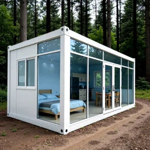 Oil Camp Prefabricated Movable 20ft Flat Pack Container House for Office Ready Made House Portable Office Luxury House