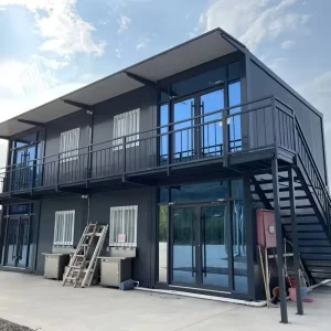 One Bedroom Portable 2 Story Prefabricated Flat Pack Self Storage Outdoor Small Prefab Container House with Bathroom and Kitchen