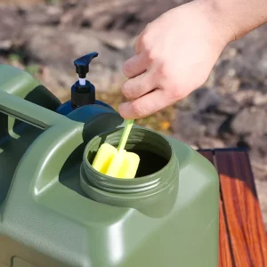 Outdoor Camping Portable Water Can Food Grade PE Water Storage Bucket Built-in Faucet BPA Free Large Portable Water Container