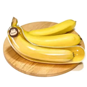 Outdoor Egg Shape Fruit Bento Box Plastic Lid Airtight Banana Container for Camping Sustainable 1 3L Capacity Modern Simple