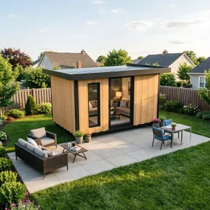 Outdoor Garden Rooms Summer Houses Prefab Modular Backyard Cabin Leisure Space Weatherproof Durable Easy Installation