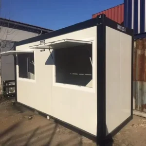 Outdoor Waterproof Foldable Container Kiosk Flat Pack Design with Steel and Sandwich Panel Material Portable Storage Units