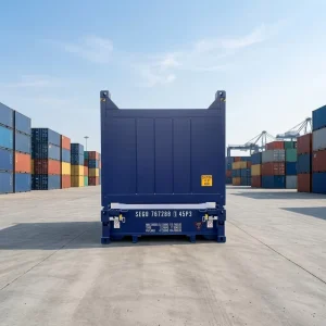 Oversized Cargo Shipping Heavy Duty Steel Structure 40ft Collapsible Flat Rack Container with Forklift Pocket