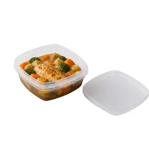 PP Frozen Food Container With Lid 500ml Freezer Safe Microwaveable Disposable Meal Box Bulk Packaging