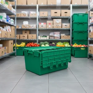 PP Plastic Containers Heavy Duty Stackable Nestable Recyclable Logistics Ventilated Multi Function Transport