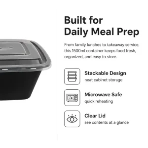 PP Plastic Meal Container Disposable Injection Lunch Box Injection Molded Takeout Container PP Disposable Food Box