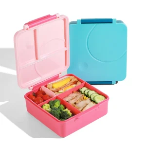 PP Square Baby Lunch Box Portable Lunch Box With 3 Compartment Children Food Container
