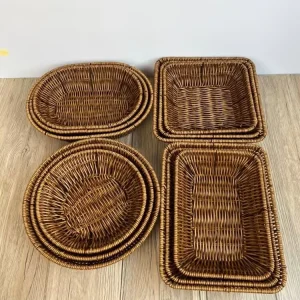 PP Woven Storage Basket for Kitchen Bathroom Living Room Food Storage & Organization