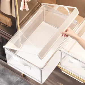 PVC Collapsible Storage Bins with Lids and Handles, Steel Frame Organizer Basket