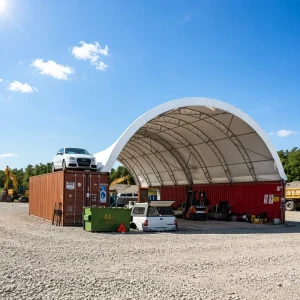 PVC Storage Shelter Container Shelters Double Trussed Waterproof Storage Tents