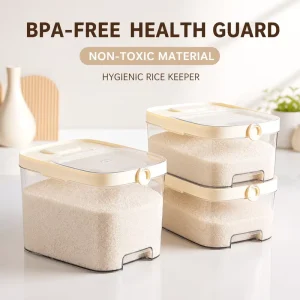Pantry Storage Food Grade Rice Storage Tank 5L Capacity Sealed Insect Proof Moisture Proof Kitchen Container