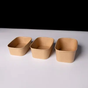 Paper Meal Container Rectangular Kraft Disposable Takeaway Fast Food Box with Lid OEM Custom Logo Eco Bulk Packaging