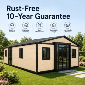 Pest Free Termite Resistant 20ft Prefab House with High Security Entry Local Code Ready and Screens for Beach Side Hotel Project