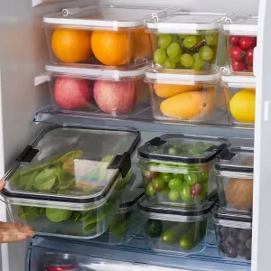 Plastic Container Clear Airtight Kitchen Food Storage Boxes Container Set Food Containers with Lids for Pantry Organization