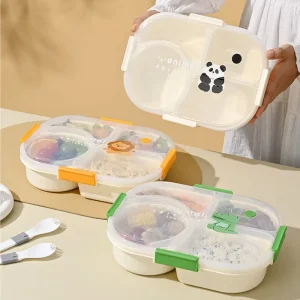 Plastic Insulated Lunch Box Lids Cute Handle Portable Microwavable Leak Proof Large Capacity Office Workers Students