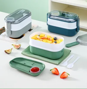 Plastic Kids School Lunch Box Set With Water Bottle for Food Packaging