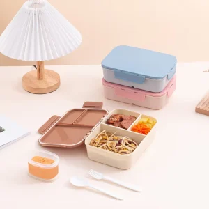 Plastic Leakproof Thermal Square 1-3L 3-Compartment Modern Newborn Kids Adults Bento Food Packaging Container