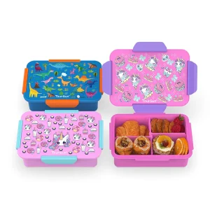 Plastic Lunch Box with Compartment Heatable Food Container for Kids