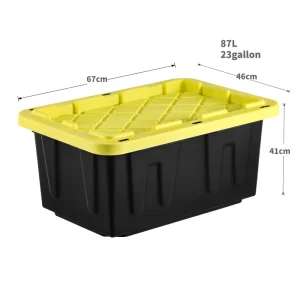 Plastic Storage Box Heavy Duty Durable Container 23gallon